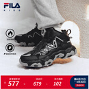 斐乐FILA儿童童鞋棉靴2025年冬季新款男女中大童儿童棉鞋 黑/太空银-BS 34 内长21.5cm