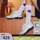 Champion【丁禹兮同款】冠军羽翼鞋德训鞋女鞋休闲鞋芭蕾薄底鞋 银色 37