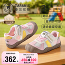 泰兰尼斯童鞋26春季新款女童幼儿园透气室内外鞋男童入园板鞋白/粉27