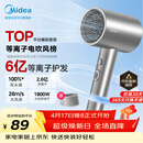 美的（Midea）6亿等离子护发电吹风 家用负离子护发吹风筒 1800W大功率快干吹风机 FJ308银 国家补贴 生日礼物
