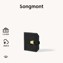 Songmont山下有松山行钱包设计师款皮夹短款卡包夹礼物男女零钱包 烟墨黑 现货