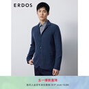 ERDOS 弹力宽松简约大气外套翻领翻花干练雅致通勤男开衫羊绒衫 寒霜蓝 2XL 185/104A
