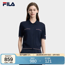 FILA 斐乐官方女子编织衫2026夏季基础百搭短装休闲短袖上衣