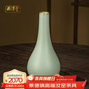 周泽堂 粉青汝窑 景德镇陶瓷手工摆件茶宠开片可养 汝瓷礼盒装茶具配件 胆瓶 289ml