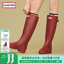 HUNTER【修饰腿型】户外露营女鞋Refined防水防滑高筒靴长筒靴网红女靴 军红色/MLR 38