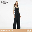 歌莉娅四面弹套装女2026新款夏季淡人高知穿搭两件套1F3LAB1B0 00B黑色 L
