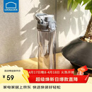 乐扣乐扣（LOCK&LOCK）人鱼线塑料运动水杯夏天便携水壶带刻度提手男女水杯子700ML灰色
