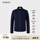 PORTS宝姿男装秋冬商务休闲拉链夹克衫MM9K073NZF057 NAVY BLUE M