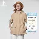 哈吉斯（HAZZYS）女装 春季款女士外套【PHIZ系列】可拆卸帽收腰夹克女ASVSU0DAX05