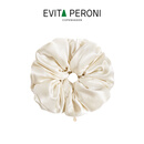 依慧达（Evita Peroni ）云朵桑蚕丝大肠发圈彩色发饰女泡芙棉质柔软发绳头饰  栀子白