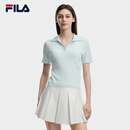 FILA 斐乐官方女子编织衫2026夏季新款时尚休闲简约修身短袖上衣