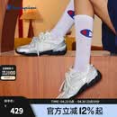 Champion【丁禹兮同款】休闲运动鞋子女25秋冬新款羽翼薄底复古德训鞋 银色 38 (240mm)