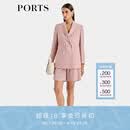 PORTS宝姿女装2026春夏新款短裤LU8P099VWF057 微醺粉 S （4）