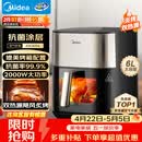 美的（Midea）小炎烤空气炸锅蒸烤一体上下双热源免翻面 多功能家用实用大容量6L 智能可视金属内腔烤箱KZC6054