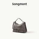 Songmont山下有松【张婧仪同款】植鞣羊皮山行邮差包通勤单肩包手提斜挎包 砚石灰 小号 预售15天