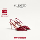 华伦天奴VALENTINO[礼物]女士 VLOGO SIGNATURE 高跟鞋 深红色（建议选小半码） 37.5
