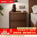 家逸实木床头柜卧室轻奢高级感简约小户型收纳边柜子置物架2026全新款