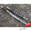 户撒手工锻打花纹钢 扭转纹 阿昌i刀 礼收藏品工艺品 未开刃 黑色 60°以下 x 42cm