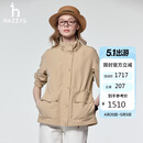 哈吉斯（HAZZYS）女装 春季款女士外套【PHIZ系列】可拆卸帽收腰夹克女ASVSU0DAX05