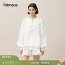 Fabrique白月光微透纯棉刺绣上衣衬衫短裙度假套装女春季 套装 S