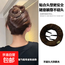 2026新款后脑勺饱满头型盘发抓夹零压力安全不硌头扁平大饼发夹女 深咖