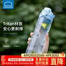 乐扣乐扣（LOCK&LOCK）人鱼线塑料运动水杯夏天便携水壶带刻度提手男女水杯子700ML蓝色