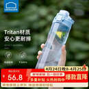 乐扣乐扣（LOCK&LOCK）人鱼线塑料运动水杯夏天便携水壶带刻度提手男女水杯子700ML蓝色