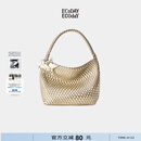 ECODAY包包女款中号编织包通勤托特包单肩手提婚包生日情侣礼物 My dear friend-B025X 香槟色 中号