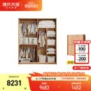 源氏木语 实木儿童衣柜家用卧室收纳柜小户型推拉门落地柜储物柜1.6原木色