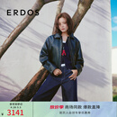 ERDOS【辛芷蕾同款】26早春圆领龙虾装饰双拉链头针织女开衫羊绒衫 藏蓝 M 165/84A