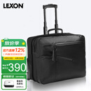 乐上（LEXON）商务拉杆登机箱17.3英寸电脑大容量双层出差旅行包旅行软箱 黑色