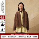 例外（EXCEPTION）轻奢国潮女装早秋外套新中式精致匹绣丝绵开衫冬季 咖啡/45 S