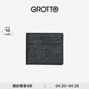 个乐经典羊皮短款钱包手工真皮多卡位卡夹卡包情侣生日礼物 经典黑（小男孩）