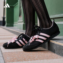 adidas「冰淇淋T头鞋」VS JOG 2.0薄底运动鞋男女阿迪达斯轻运动   黑色/浅粉 (推荐女生选小半码)   37