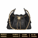 香奈儿25bag系列26c 26年新款mini女士手提单肩包 金色双c链条 明星同款 黑色金链 22*12*20cm