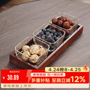 格娜斯（CRISTALGLASS）水果盘客厅家用玻璃茶点茶几零食干果坚糖果小吃碟点心收纳盒分格