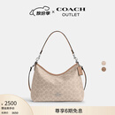 蔻驰（COACH）奥莱女士夏季女包经典标志LAUREL 31号流浪包单肩斜挎包腋下礼物 （升级款）SV/沙黄色/灰褐色