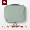 MUJI可选择口袋的收藏夹痛包收纳袋票卡夹 礼物 苔绿色宽型