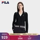 FILA 斐乐官方女士编织外套2026春新款休闲假两件学院风毛衣开衫 传奇蓝-NV XL 175/92A/XL