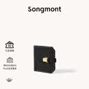 Songmont山下有松山行钱包设计师款皮夹短款卡包夹礼物男女零钱包 烟墨黑 现货