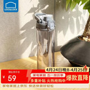 乐扣乐扣（LOCK&LOCK）人鱼线塑料运动水杯夏天便携水壶带刻度提手男女水杯子700ML灰色