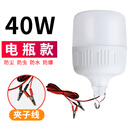 12vled灯摆摊灯夜市灯电瓶灯24伏36V48V60V90V低压直流球泡 40W+自带5米线+夹电瓶夹子