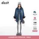 DZZIT地素棉服冬季灯芯绒复古时尚丹宁美学百搭上衣女 蓝色 XS