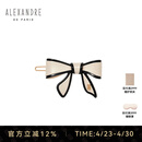 亚历山大（ALEXANDRE DE PARIS）明星同款戴安娜边夹蝴蝶结刘海夹发夹女朋友礼物 X03米色