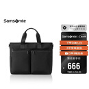 新秀丽男士商务手提包13.3英寸电脑包牛皮革出差公文包生日礼物TN6