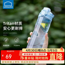乐扣乐扣（LOCK&LOCK）人鱼线塑料运动水杯夏天便携水壶带刻度提手男女水杯子700ML蓝色