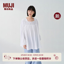 MUJI IDEE 女式 强捻 方领罩衫 女士衬衫女装 26年春夏新品 GA70CC6S 米白色 M 155/80A