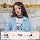 adidas宋雨琦同款经典复古针织开衫女秋冬阿迪达斯官方三叶草   粉蓝   M