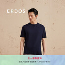 ERDOS 圆领针织衫套衫羊毛柔软舒适松弛短袖男羊毛衫 藏蓝 180/100A/XL
