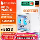 微星（MSI）AMD锐龙R5 9600X/5060Ti/9070GRE/5070Ti/游戏电竞AI直播DIY组装/ITX迷你主机桌面电脑mini主机 配置五：9600X＋5060TI 8G（爆款）